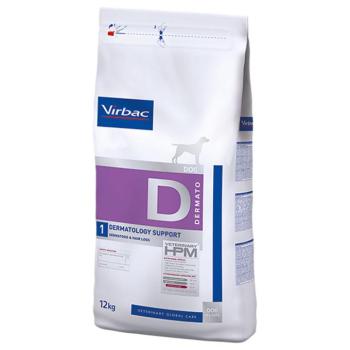 2x12kg Virbac Veterinary HPM Dog Dermatology Support D1 száraz kutyatáp kép