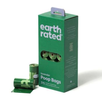 21 tekercs, 315db Earth Rated levendula illatú kutyapiszok zacskó tekercsekben kutyáknak kép