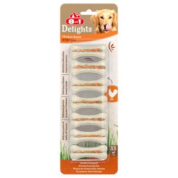 21db (3x140g) 8in1 Delights Strong csirke rágócsont XS, kutyasnack kép