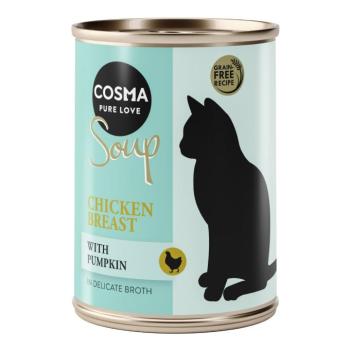 24x100g Cosma Soup Csirkemell & sütőtök nedves macskatáp kép