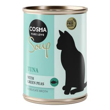 24x100g Cosma Soup Tonhal & zöldborsó nedves macskatáp kép