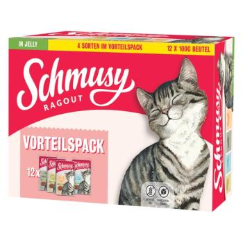 24x100g Schmusy Ragout aszpikos nedves macskatáp mix kép