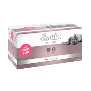 24x100g Smilla Fine Menu nedves macskatáp- Szárnyas & borjú kép