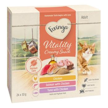 24x10g Feringa Vitality Creamy Snacks macskasnack - Vegyes csomag kép