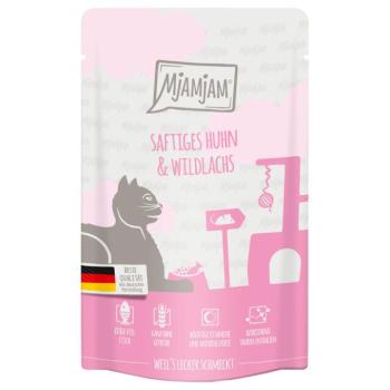 24x125g MjAMjAM Quetschie Csirke és vadlazac nedves macskatáp kép