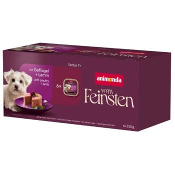 24x150g animonda vom Feinsten Senior szárnyas & bárány nedves kutyatáp kép