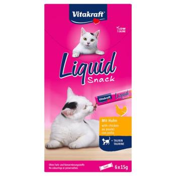 24x15g Vitakraft Cat Liquid macskasnack csirke & taurin kép