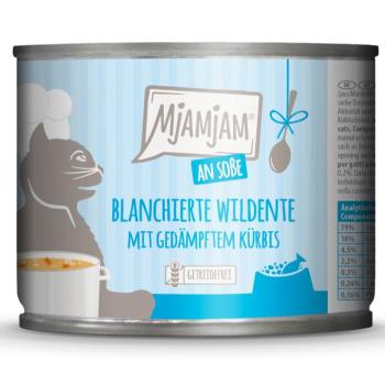 24x185g MjAMjAM szószban gazdaságos csomag nedves macskatáp - Blansírozott vadkacsa párolt sütőtökkel kép