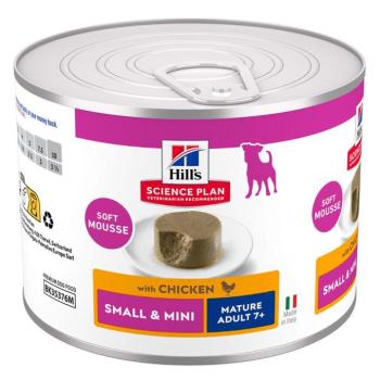 24x200 g Hill's Science Plan Mature Small & Mini Mousse csirke nedves kutyatáp kép
