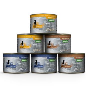 24x200g catz finefood monoprotein zooplus mix (pulyka, kenguru, vaddisznó) nedves macskatáp kép