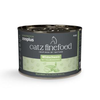 24x200g catz finefood Monoprotein zooplus vaddisznó nedves macskatáp kép