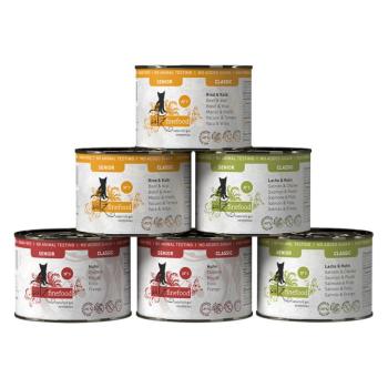 24x200g catz finefood Senior nedves macskatáp Vegyes csomag (3 változattal) kép
