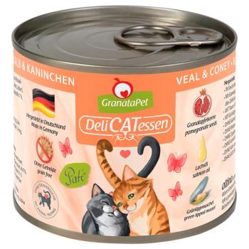 24x200g GranataPet DeliCatessen Borjú & nyúl nedves macskatáp kép