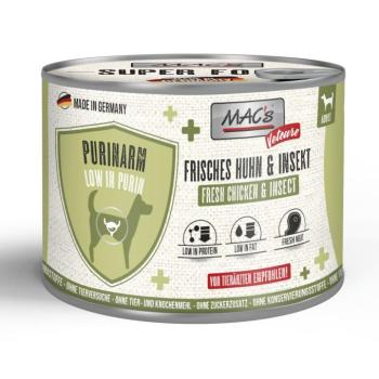 24x200g MAC's Dog Vetcare purinszegény csirke & rovar nedves kutyatáp kép