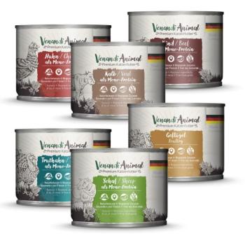 24x200g Venandi Animal Monoprotein nedves macskatáp 6 változattal kép