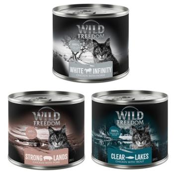 24x200g Wild Freedom nedves macskatáp Mix III: White Infintiy, Clear Lakes, Strong Lands kép