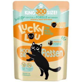 24x300g Lucky Lou Adult Szárnyas & pisztráng nedves macskatáp kép