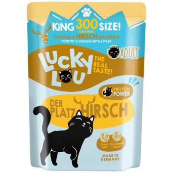 24x300g Lucky Lou Adult Szárnyas & szarvas nedves macskatáp kép
