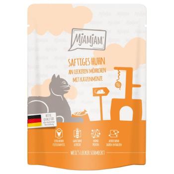 24x300g MjAMjAM Quetschie Csirke & sárgarépa nedves macskatáp kép