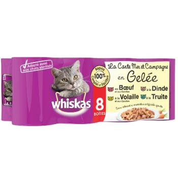 24x390g Whiskas La Carte Hal- és húsválogatás aszpikban nedves macskatáp kép