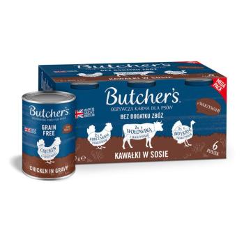 24x400g Butcher's Original gabonamentes nedves kutyatáp pástétom mix 3 változattal kép