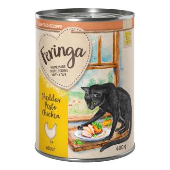 24x400g Feringa Selected Recipes Csirke, cheddar & pesztó nedves macskatáp kép