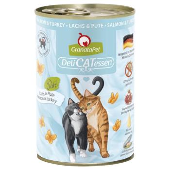 24x400g GranataPet DeliCatessen Lazac & pulyka nedves macskatáp kép