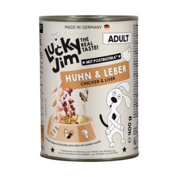 24x400g Lucky Jim Adult Csirke & máj nedves kutyatáp kép