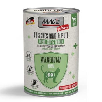 24x400g MAC's CAT Vetcare Renal friss marha & pulyka nedves macskatáp kép