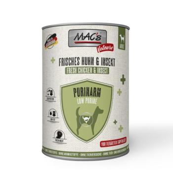 24x400g MAC's Dog Vetcare purinszegény csirke & rovar nedves kutyatáp kép