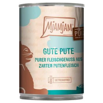 24x400g MjAMjAM gazdaságos csomag nedves macskatáp - Remek pulyka pur kép
