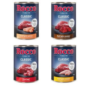 24x400g Rocco Classic nedves kutyatáp- Marha, marha & lazac, marha & csirke, marha & rénszarvas kép