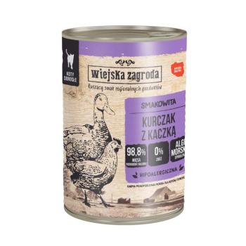 24x400g Wiejska Zagroda Cat Csirke kacsával nedves macskatáp kép