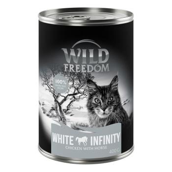 24x400g Wild Freedom Adult nedves macskatáp-White Infinity - ló & csirke kép
