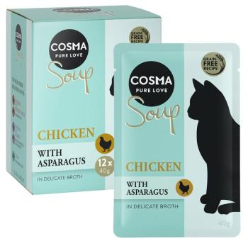 24x40g Cosma Soup nedves macskatáp- Csirkemell & spárga kép