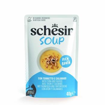 24x40g Schesir Cat Soup tonhal & tintahal étrend-kiegészítő eledel macskáknak kép