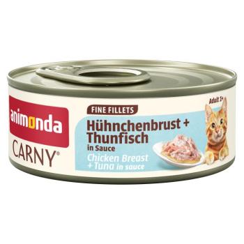 24x60g animonda Carny Adult Fine Fillets csirkemell & tonhal szószban nedves macskatáp kép