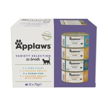 24x70g Applaws vegyes válogatás hús-/hallében nedves macskatáp kép