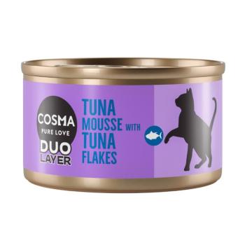 24x70g Cosma Duo Layer tonhalpástétom tonhaldarabkákkal nedves macskatáp kép
