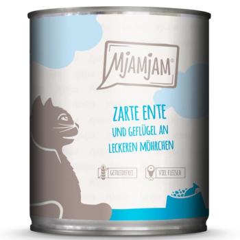 24x800g MjAMjAM Kacsa, szárnyas & sárgarépa nedves macskatáp kép