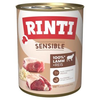 24x800g RINTI Sensible - Bárány & rizs nedves kutyaeledel kép