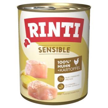 24x800g RINTI Sensible gazdaságos csomag nedves kutyatáp - Csirke & burgonya kép