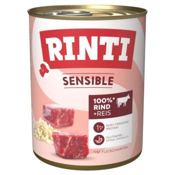 24x800g RINTI Sensible gazdaságos csomag nedves kutyatáp - Marha & rizs kép
