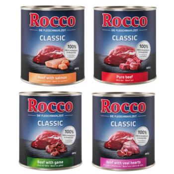 24x800g Rocco Classic nedves kutyatáp- Marha, marha & vad , marha & lazac, marha & borjúszív kép