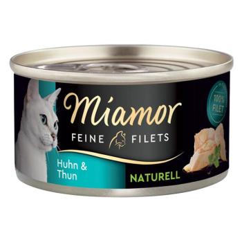 24x80g Miamor Naturelle Fine Filets nedves macskatáp - Csirke & tonhal kép