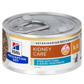 24x82g Hill's Prescription Diet Feline k/d tonhal & és zöldség nedves macskatáp kép