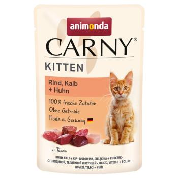 24x85g animonda Carny Kitten tasakos nedves kölyökmacskatáp- Marha, borjú & csirke kép