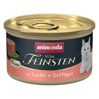 24x85g animonda Vom Feinsten Adult Lazac & szárnyas nedves macskatáp kép