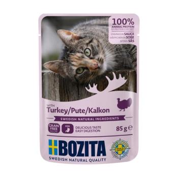 24x85g Bozita falatok szószban, tasakos nedves macskatáp- Pulyka kép