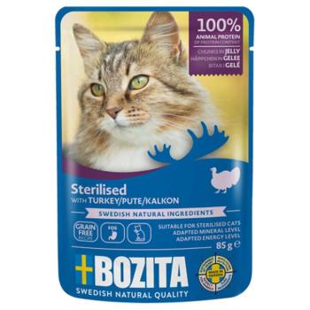 24x85g Bozita pulykafalatok aszpikban Sterilised nedves macskatáp kép